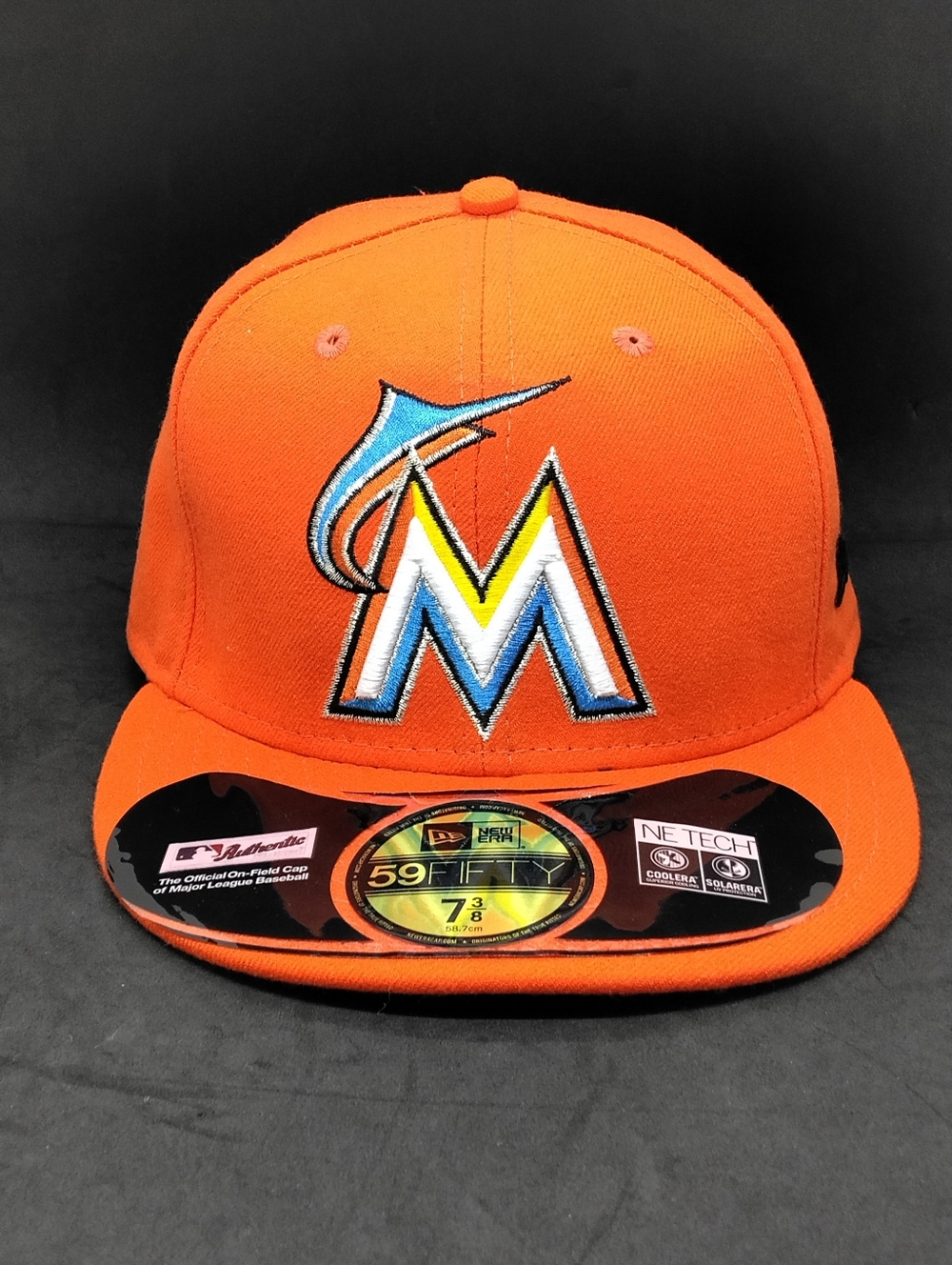 Miami Marlins MLB 2017 AC Road 59fifty Fitted Baseball Hat Orange